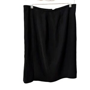 Liz Claiborne‎ Petite Black Career Skirt Tulip Hem Professional Size 12P